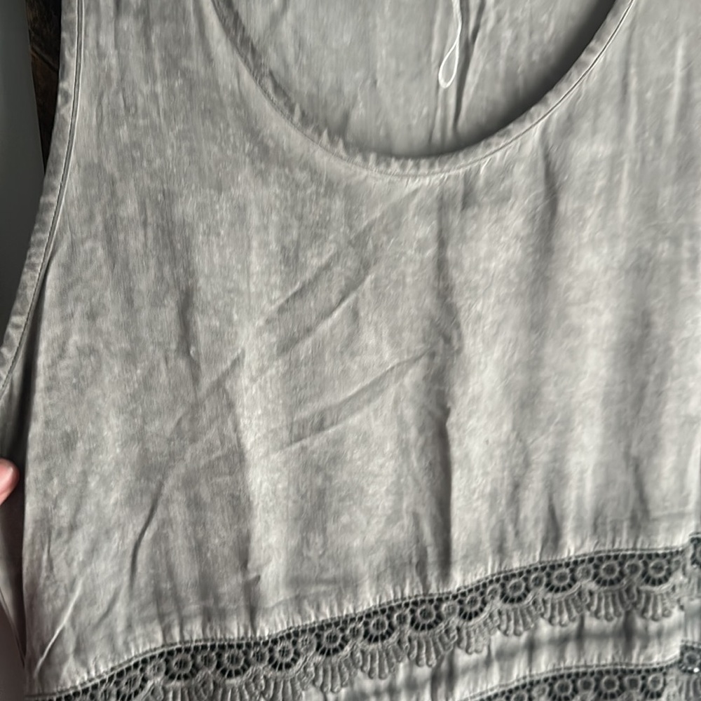 Gray ruffle Altar’d State tunic dress - Picture 3 of 9